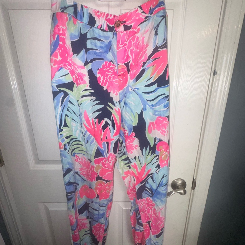 Lilly Pulitzer Floral Tropical Print Pants